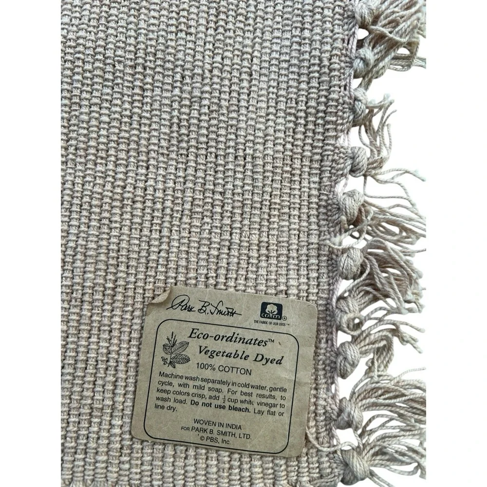 4 New Woven Rag Rug Placemats - Park‎ B Smith - Eco Solid - Terra Cotta